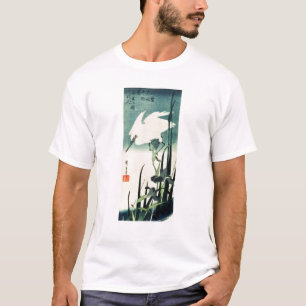 T-shirt Héron et iris blancs