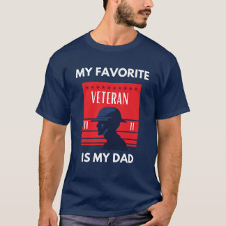 T-shirt héros à la maison : mon ancien combattant préféré 