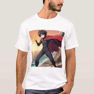 T-shirt Héros d'anime épique au coucher du soleil – Guerri