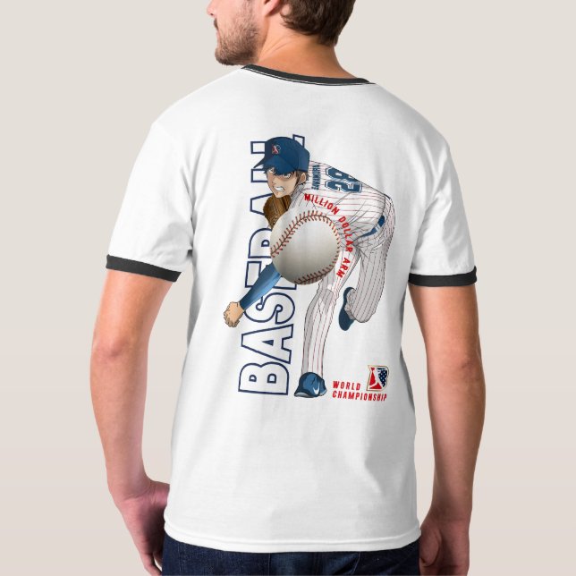 T-shirt Héros de baseball avec bras de millions de dollars (Dos)