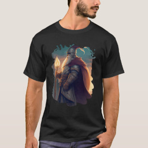 T-shirt Héros de chevalier sorcier avec courage et magie