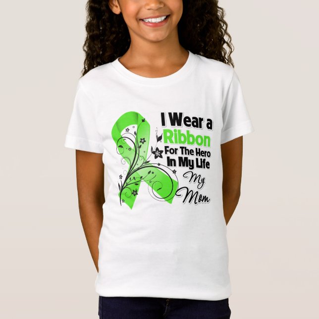 T-Shirt Héros de maman dans mon ruban de lymphome de la (Devant)