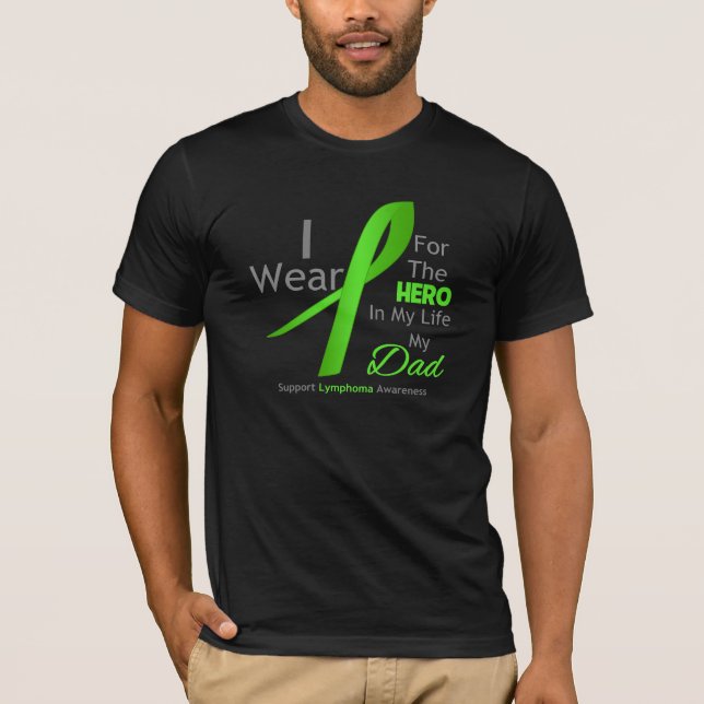 T-shirt Héros de papa dans ma vie - lymphome (Devant)