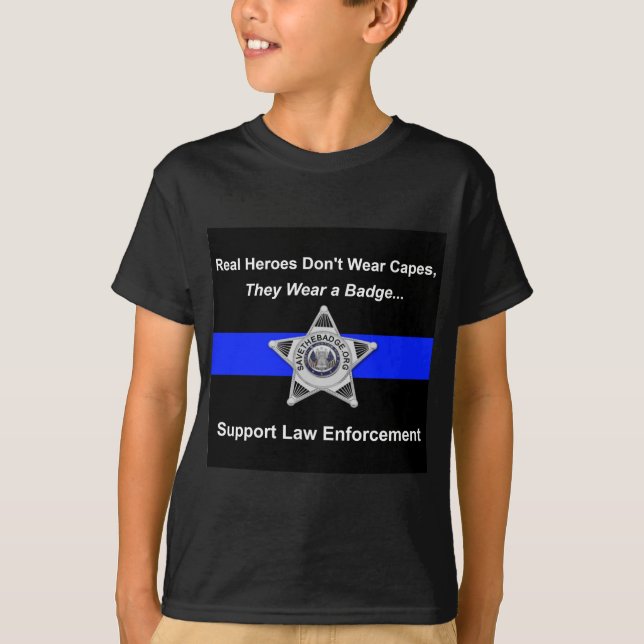 T-shirt Héros de police de soutien (Devant)