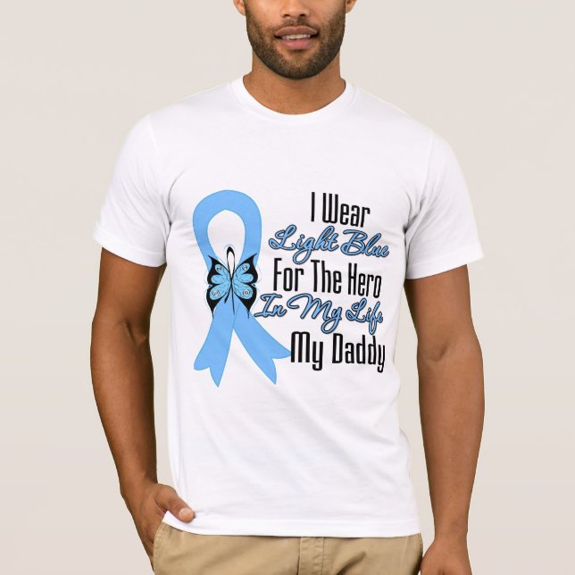 T-shirt Héros de ruban de cancer de la prostate mon papa (Devant)