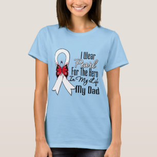T-shirt Héros de ruban de cancer de poumon mon papa