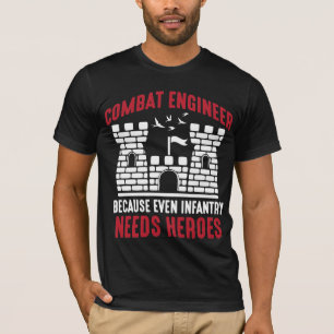 T-shirt Héros du génie de combat Infanterie du génie de l'