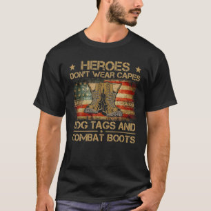 T-shirt Héros ne portent pas de capes ils portent des étiq