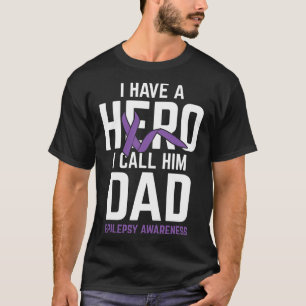 T-shirt Héros Papa Epilepsy Sensibilisation Epilepsie Pati