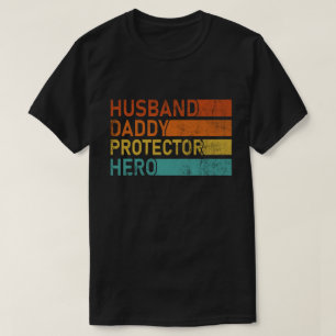 T-shirt Héros protecteur papa mari Cool Vintage Style