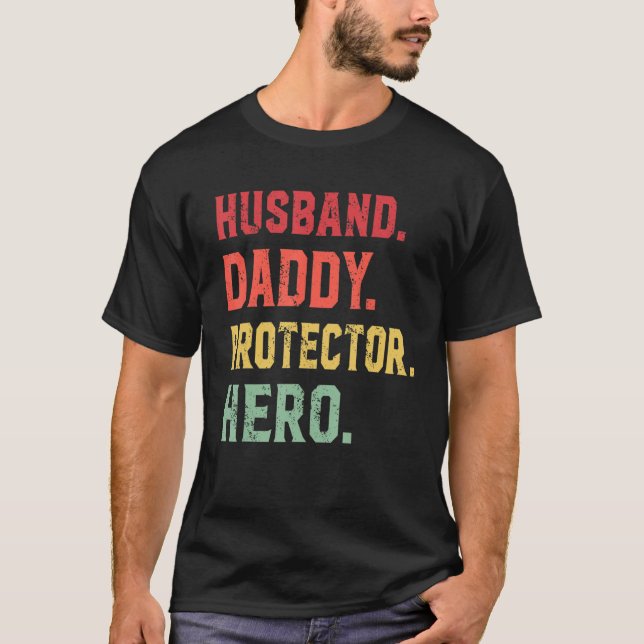 T-shirt Héros protecteur papa mari pour papa 2 (Devant)