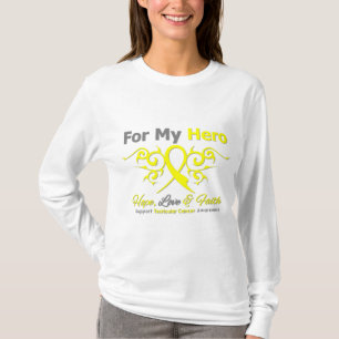 T-shirt Héros tribal de ruban de cancer du testicule