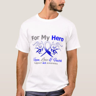 T-shirt Héros tribal de ruban de la maladie de SAL