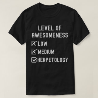 T-shirt Herpétologistes, Niveau de conscience Herpétologie