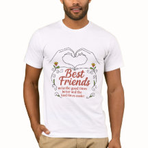 T-Shirt „Herz-Hände beste Freunde“