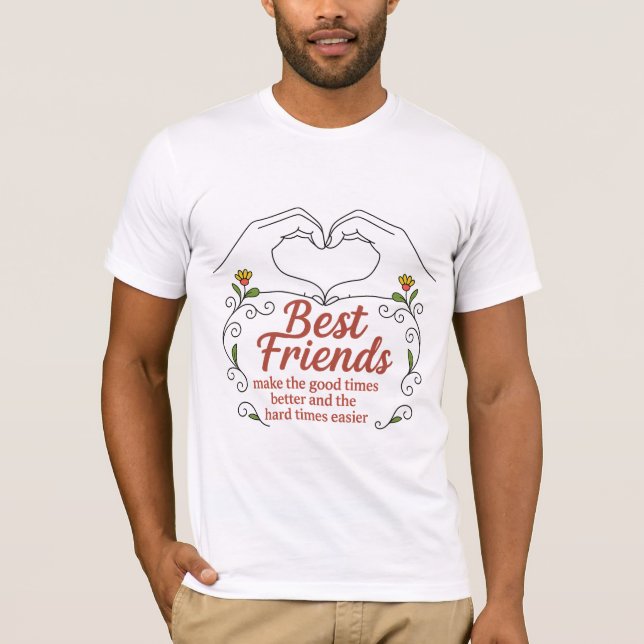 T-Shirt „Herz-Hände beste Freunde“ (Vorderseite)