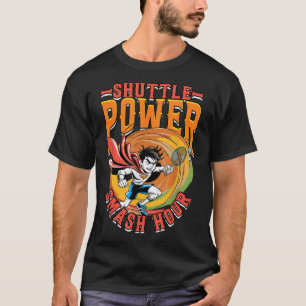 T-shirt Heure d'alimentation Volant de badminton