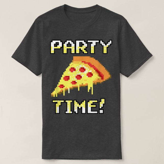 T-shirt Heure de la soirée Pizza Graphique Branchée! 5634 (Design devant)
