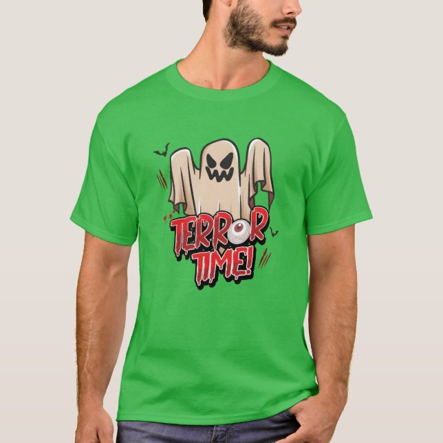 T-shirt Heure de la terreur halloween ami (Devant)