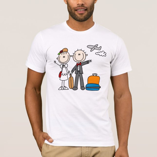 T-shirt Heure De Lune De Miel Pour L'Épouse Et La Chemise  (Devant)