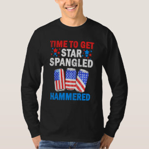 T-shirt Heure D'Obtenir Star Spangled Hammered Bière Usa D