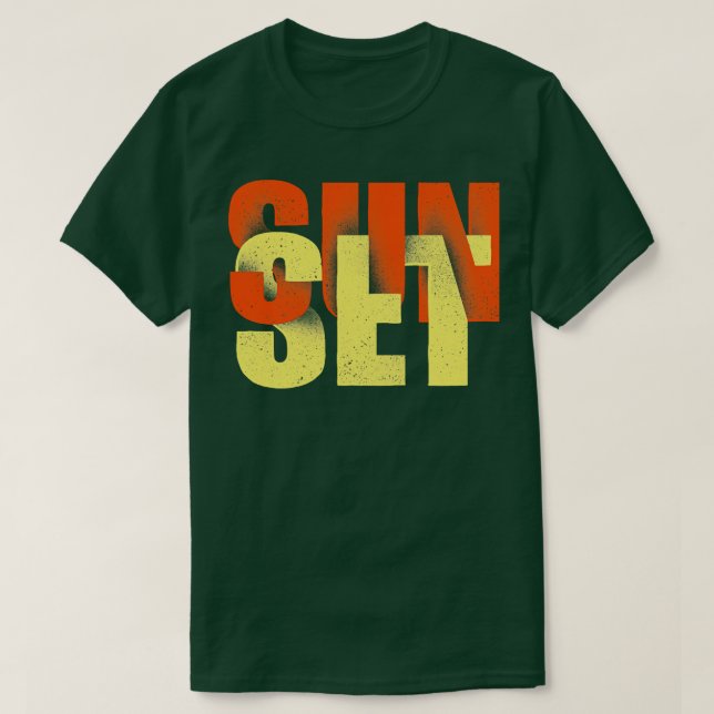 T-shirt Heure du coucher du soleil (Design devant)