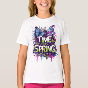 T-shirt Heure Du Printemps - Graffiti Spray Slash Girls