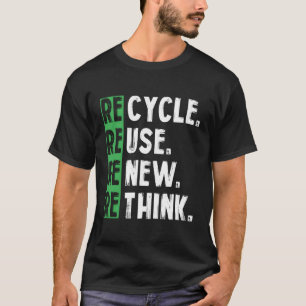 T-shirt Heure Jour Recycle Réutiliser Renouveler Repenser