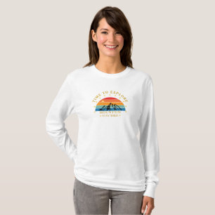 T-shirt Heure pour explorer Mountain Shirt - Retro Randonn