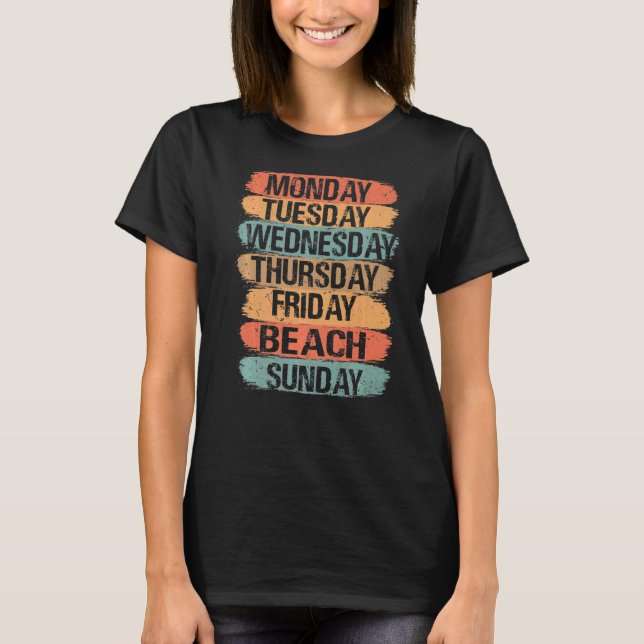 T-shirt Heures de travail Lundi Mercredi Vendredi Samedi B (Devant)