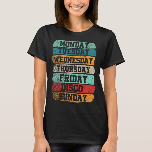 T-shirt Heures de travail Lundi Mercredi Vendredi Samedi D (Devant)