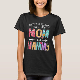 T-shirt Heureuse d'être appelée Maman et Mammy Grand-mère