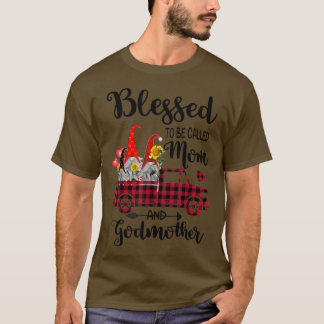 T-shirt Heureuse d'être appelée maman et marraine Gnomes S