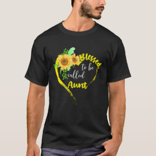 T-shirt Heureuse d'être appelée tante Tournesol Fête des m