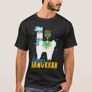 T-shirt Heureuse Hanoukka Llama Cute Alpaca Chanukah