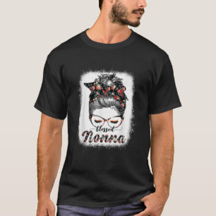 T-shirt Heureuse Nonna Messy Bun Femmes Pâques, Mère