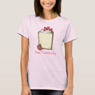 T-shirt Heureuse Sainte-Valentin Angel Food Cake Foodie Te