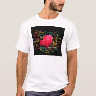 T-shirt Heureuse Sainte-Valentin Aux Roses Rouges Élégante