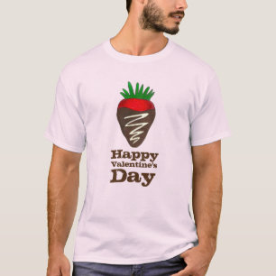 T-shirt Heureuse Sainte-Valentin Chocolat fraise Tee