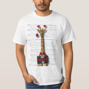 T-shirt Heureuse Sainte-Valentin Coupable Giraffe Drôle Mu