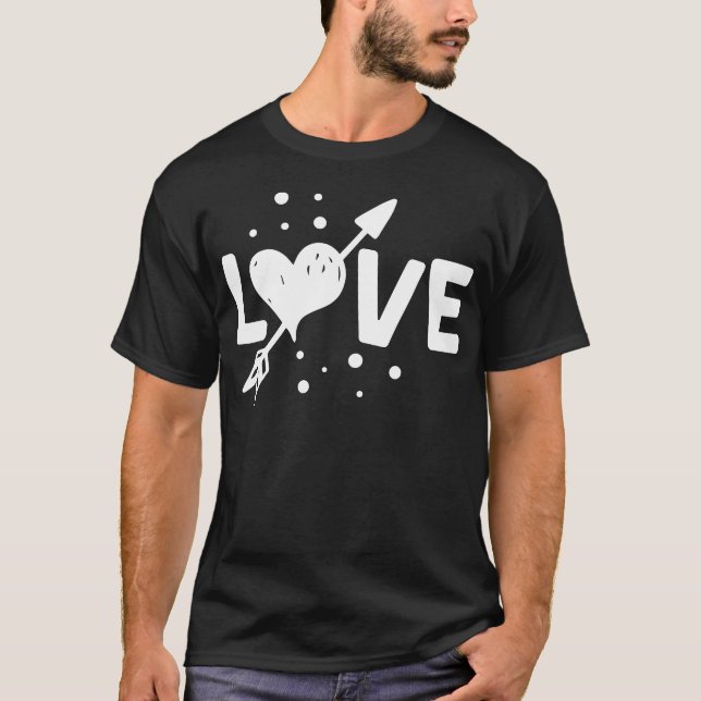 T-shirt heureuse Sainte-Valentin d'amour (Devant)