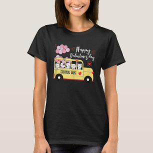 T-shirt Heureuse Sainte-Valentin de l'école de bus de cond