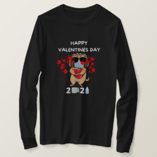 T-shirt Heureuse Sainte-Valentin de masque de visage du co