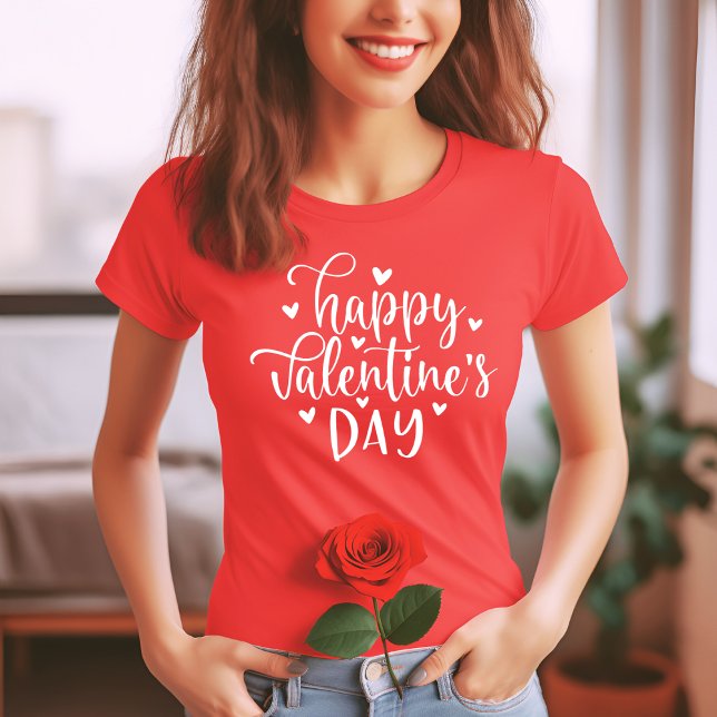 T-shirt Heureuse Sainte-Valentin élégant et tendance (Stylish and Trendy Happy Valentine's Day T-Shirt)