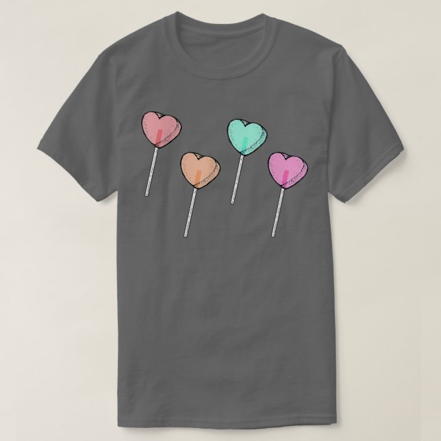 T-shirt Heureuse Sainte-Valentin Funny Lollipop Heart Grap (Design devant)