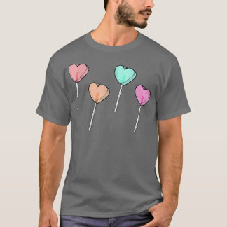 T-shirt Heureuse Sainte-Valentin Funny Lollipop Heart Grap