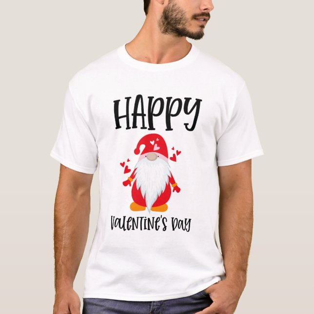 T-shirt Heureuse Sainte-Valentin Gnome (Devant)