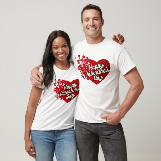 T-shirt Heureuse Sainte-Valentin Lettrage design pour T-sh