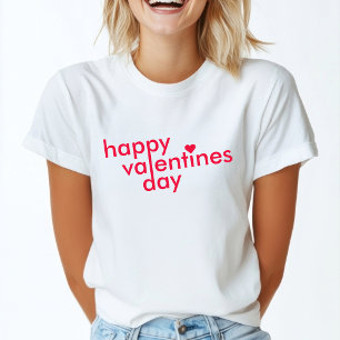 T-shirt Heureuse Sainte-Valentin Love Heart Moderne tend