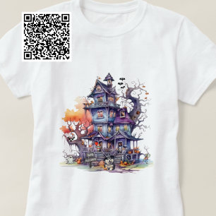 T-shirt Heureuse Sorcière Husky Halloween Et Amis Éffrayan